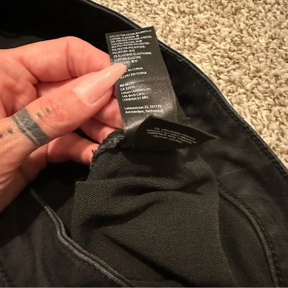 We the‎ Free People Just Float On Flare Denim Jeans Black Boho Wide Leg, Size 31 - Picture 4 of 13